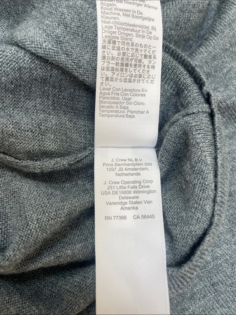 J. Crew Men's Crewneck Sweater in Gray/Blue
